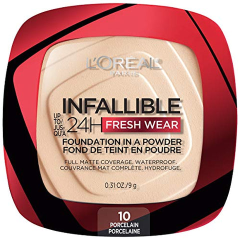 L'ORÉAL infallible fresh wear Powder Shade: 10 - Porcelain | Makeup Blush Studio