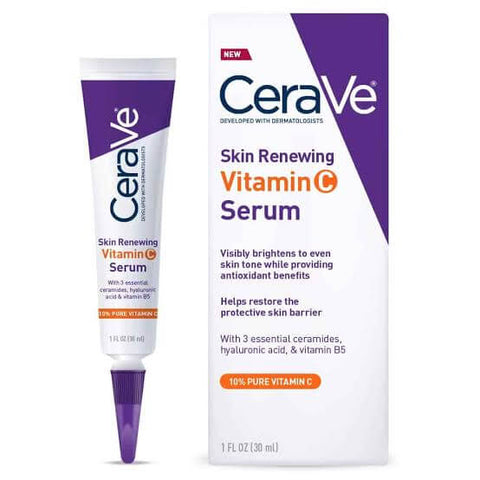 CeraVe Skin Renewing Vitamin C Serum for Anti-Aging | Makeup Blush Studio